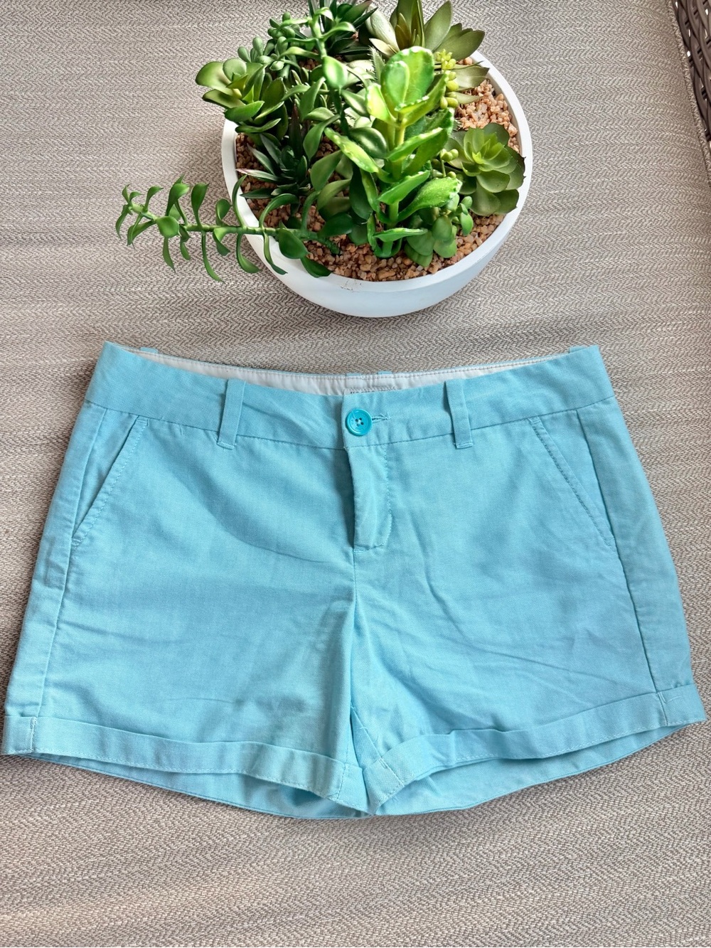 U.S. Polo Assn. Light Blue Cuffed Women's Shorts
